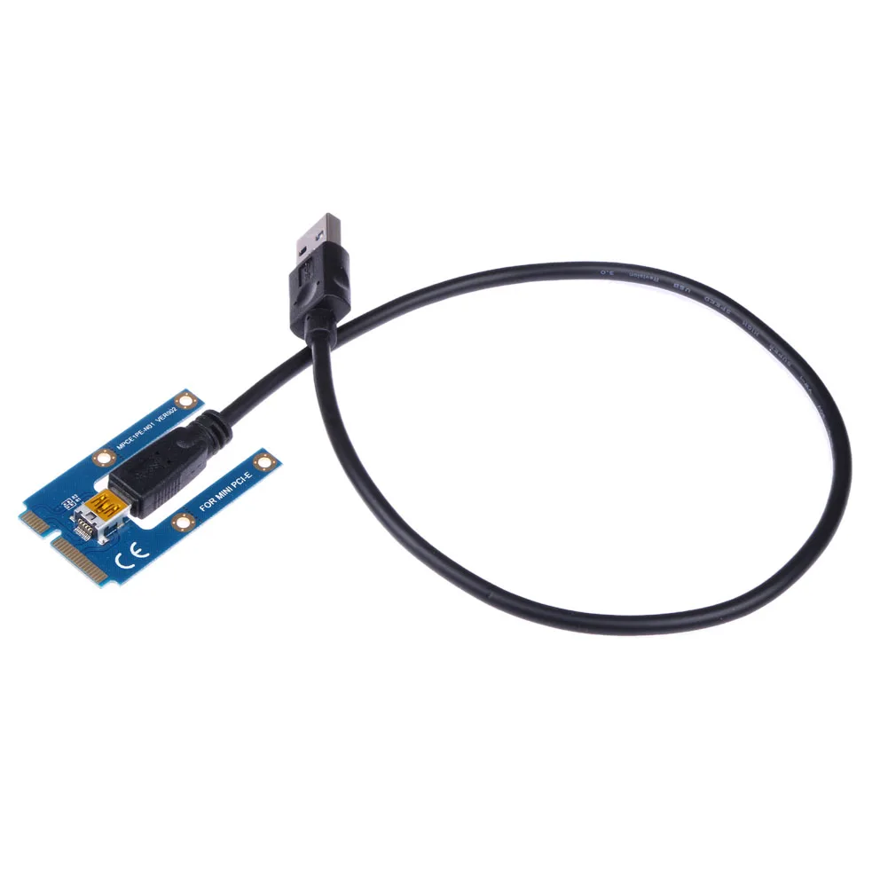 40cm USB 3.0 PCI-E Express Cable 1x to16x Extender Riser Card Adapter SATA 6Pin Power Cable Raiser Card Adapter for BTC Mining