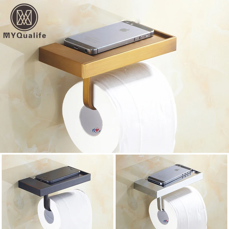 5 Colors Free Shipping Brass Paper Holder Bar Roll Paper Towel Rack