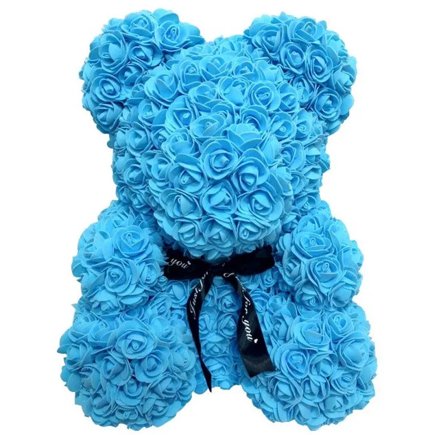 Подарок на день Святого Валентина 40 см и 25 см PE Rose Bear DIY Украшение для свадебной вечеринки и новогоднего подарка