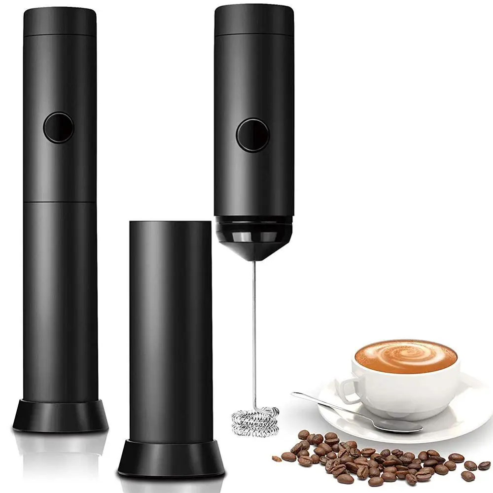 

Electric Handheld Milk Frother 2 Whisk Hand Foamer Kitchen Mixer for Cappuccino Coffee Egg Beater Drinks Blender with Stand