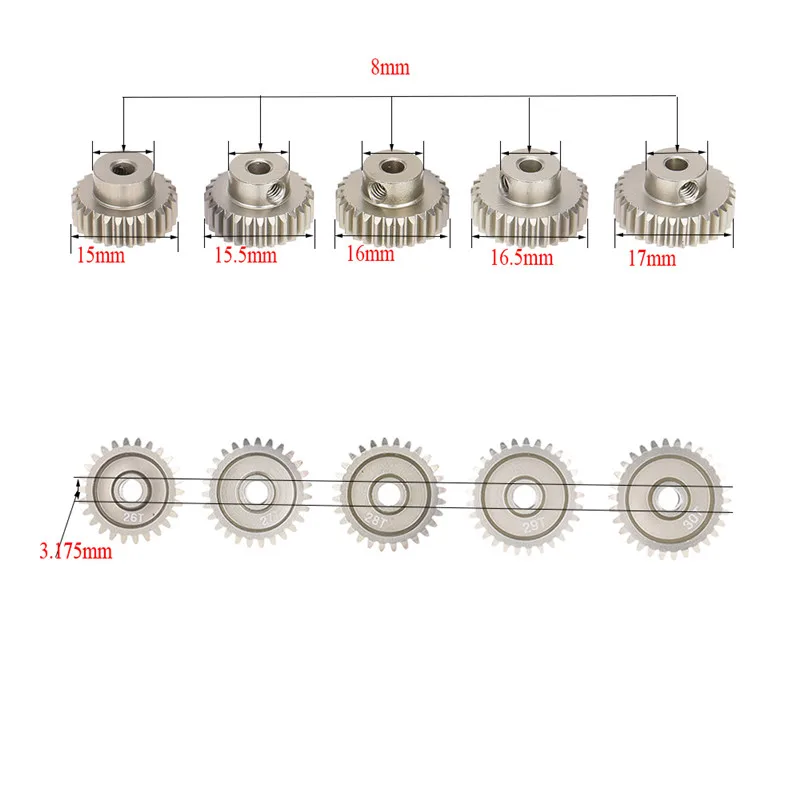 Alta calidad 48DP 26 T 27 T 28 T 29 T 30 T piñón Motor conjunto combinado para 1/10 RC coche cepillado Motor sin escobillas Alta calidad 48DP 26 T 27 T 28 T 29 T 30 T piñón Motor conjunto combinado para 1/10 RC coche cepillado Motor sin escobillas