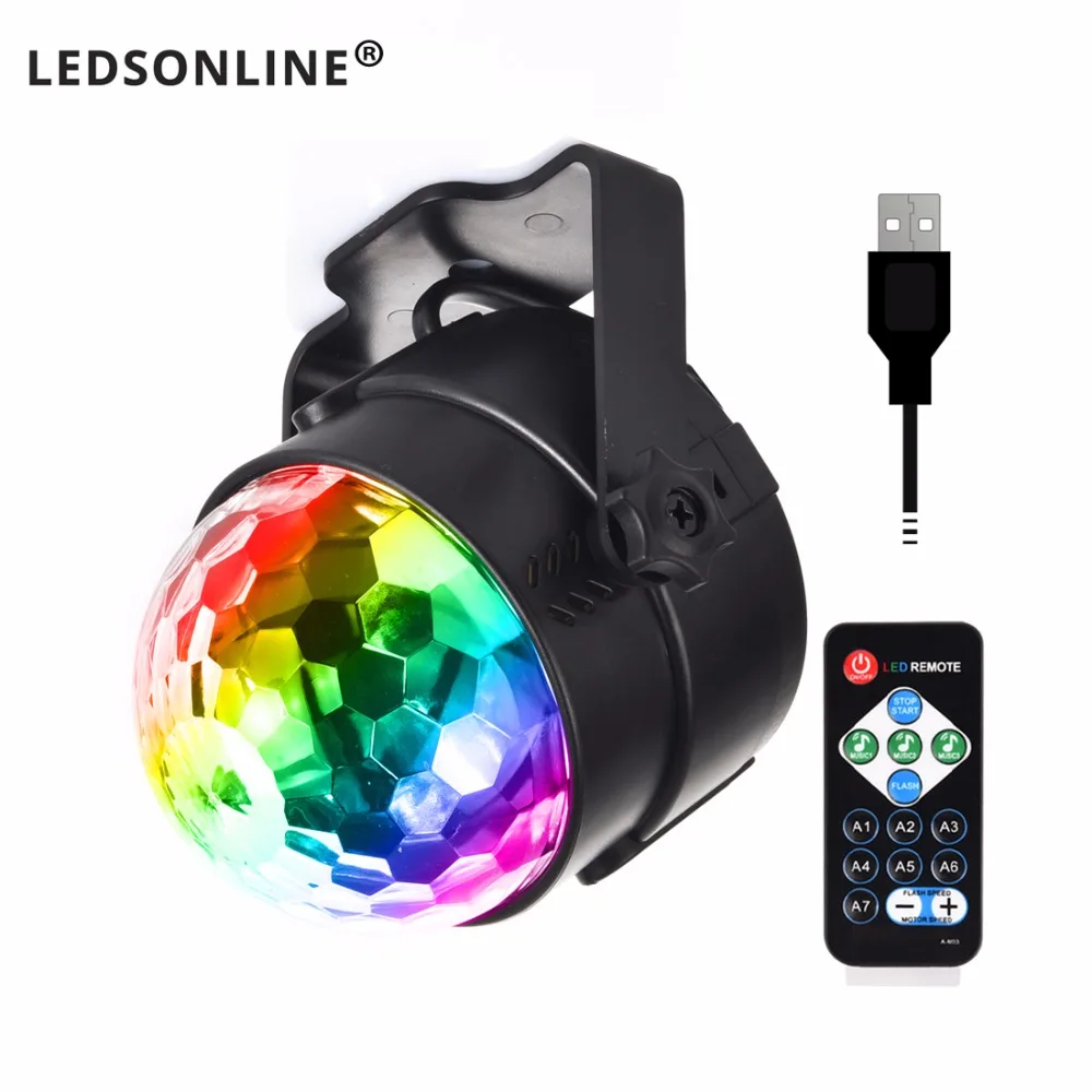 5 V USB ديسكو ضوء الكرة الإضاءة ل سيارة المنزل الزفاف في الهواء الطلق حزب DJ المرحلة ضوء Projectorwith عن أجوستابل قاعدة