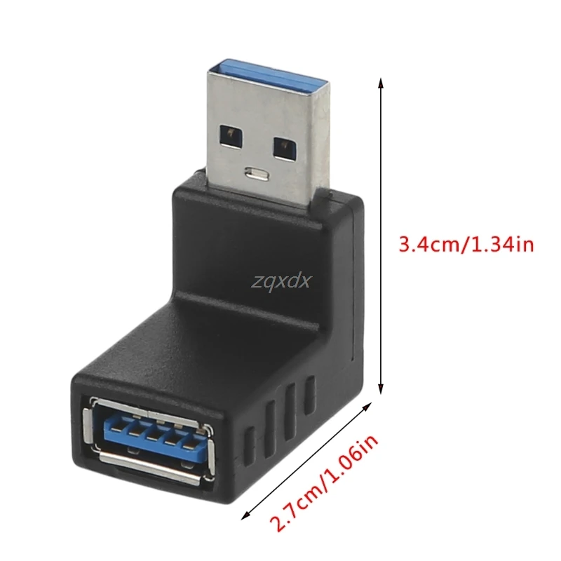 90 Degree Left Right Angled USB 3.0 A Male To Female Adapter Connector For Laptop PC Z07 Drop ship 90 Degree Left Right Angled USB 3.0 A Male To Female Adapter Connector For Laptop PC Z07 Drop ship