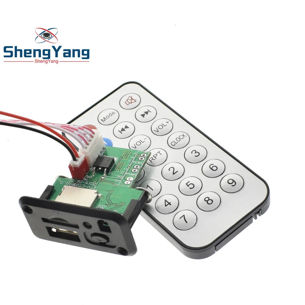 

5V MP3 Decoder Board 3W*2 Decoding Module MP3 WAV U disk TF Card USB Amplifier Speaker Audio Board With Remote Control Wire