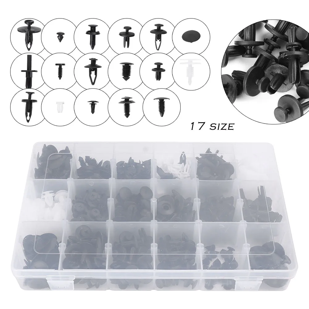 415pcs Car Body Push Fastener Pin Rivet Trim Clip Panel Moulding Kit