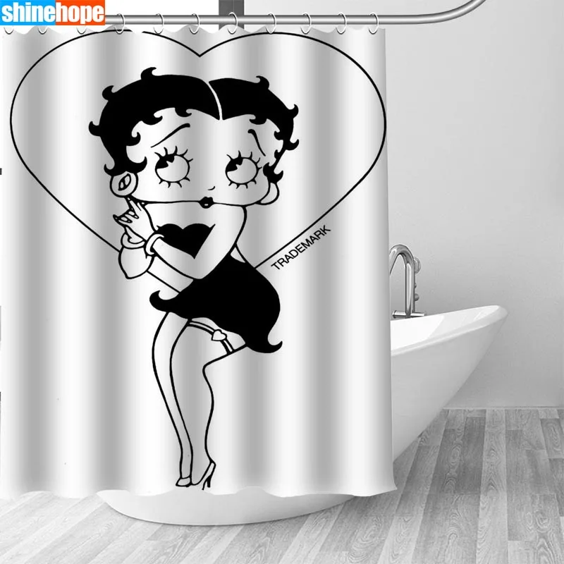 1 шт. Betty Boop Душ шторы в ванную комнату полиэстер Душ Шторы печать Шторы мультфильм душ Шторы s - Цвет: Shower Curtain 7