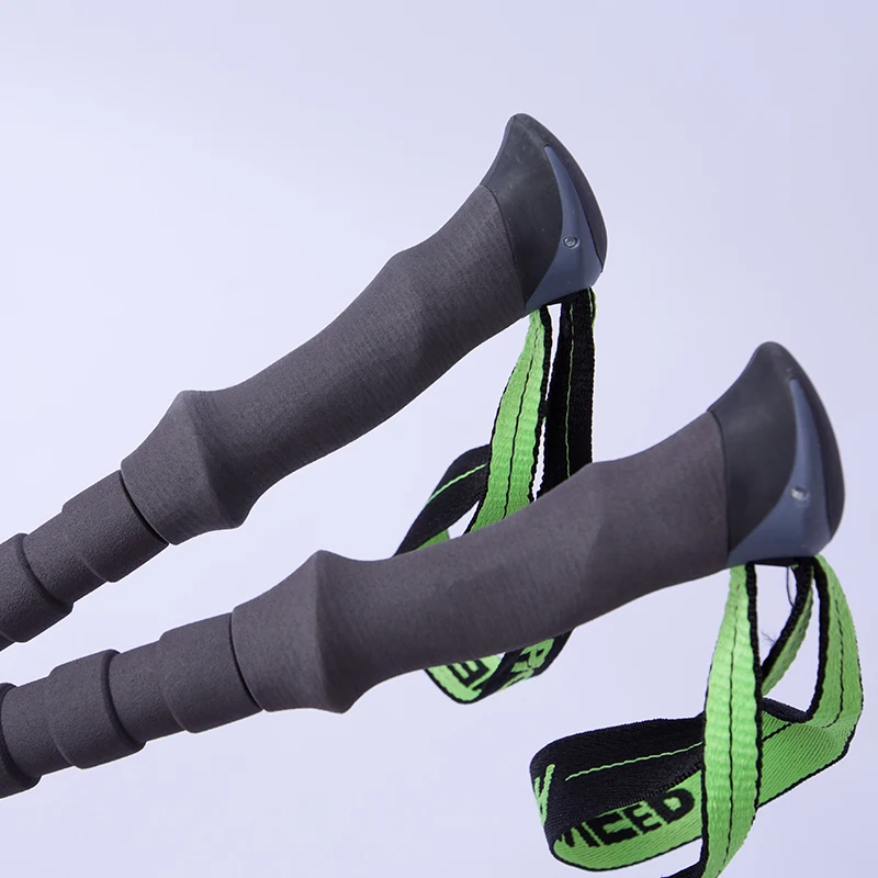 2 unids/lote bastones Trekking bastones ajustables ultraligero polos nórdicos para el senderismo al aire libre escalada mochila