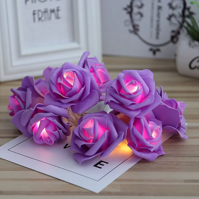 Flor do Feriado do Natal Luzes da Corda para Decoração de Casamento dos Namorados Conduziu a Lâmpada Sale Bateria Operado Led Rose 10 - 20 Hot 3 m 24 Cheap Fios de LED