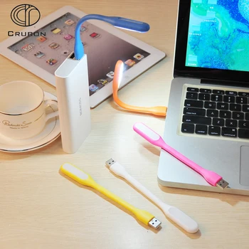 

Crubon Mini Night-ligting USB Book Light Flexible USB LED Lamp Portable Reading Computer Lamp for Notebook PC Reading Light 1.2W