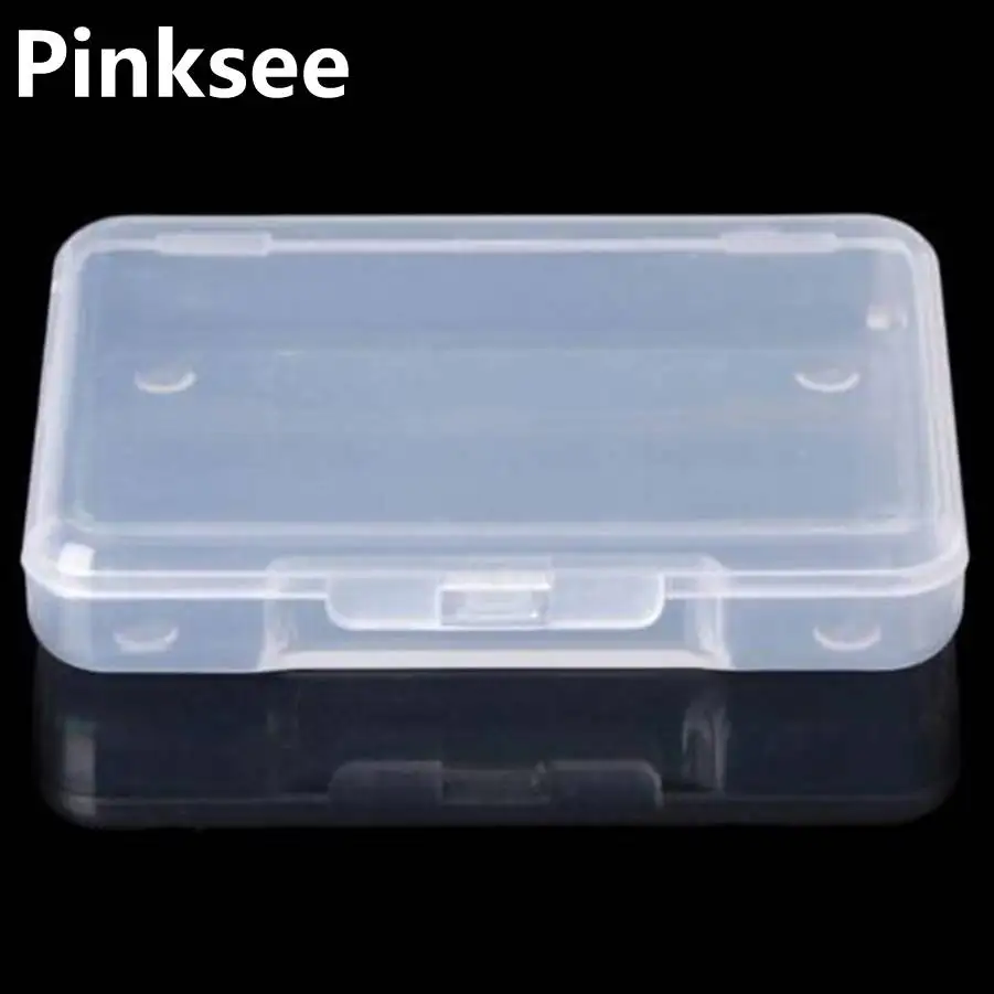 1PC Plastic Rectangular Clear Transparent Jewelry Storage Box Piercing Collection Container Organizer Display Case 8 Styles