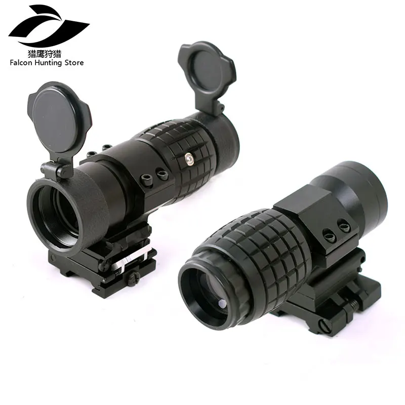 

Tactical Sight red dot sight scope 3x Magnifier Scopes Optics with side Flip picatinny gun rail mount