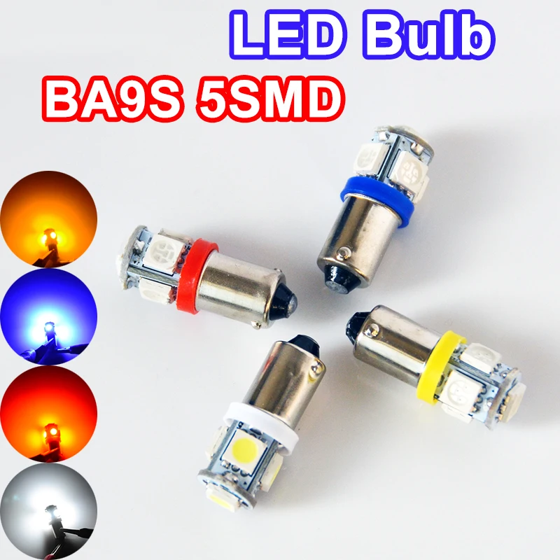 Flytop 1 X BA9S 5SMD 5050 Автомобильный светодиодный светильник 12V ксеноновый 4 цвета