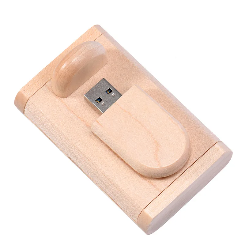 JASTER высокое качество деревянный логотип гравировка по дереву USB флеш-накопитель 4 ГБ 8 ГБ 16 ГБ 32 ГБ подарок флеш-карта памяти - Цвет: Maple wood