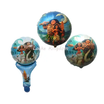 

Lucky 10pcs/lot 18 inch Moana Foil Helium Balloons Air Inflatable Cartoon Princess Balloon Birthday Party Decorations Kids Toys