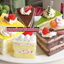 Упаковка из 10 супер моделирования десерт торт творчество милый маленький 7.5x5 см модель сладкий игрушки, украшения случайным образом