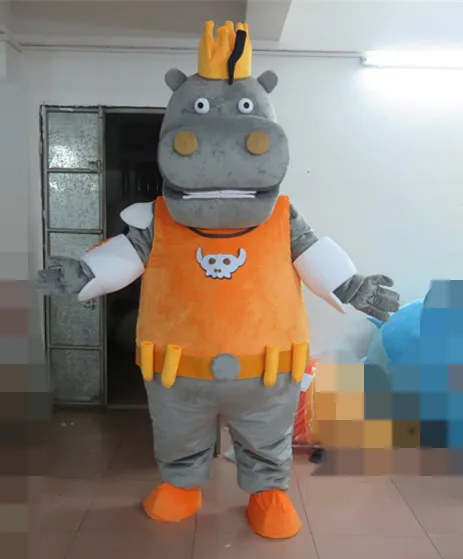 

POLYFOAM cartoon mascot costume grey hippo mascot costumes hippo costumes rive horse mascot costumes for Halloween party