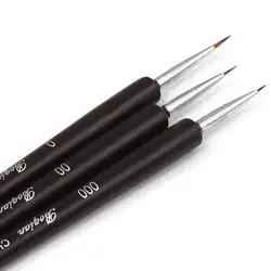 3 шт. черная ручка нанесение пунктира УФ гель Лайнер польский кисточки инструмент для дизайна ногтей ручка набор акрил дизайн ногтей