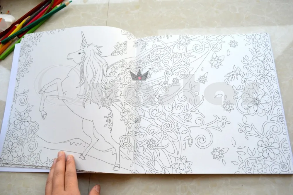 96 страниц эльфийский лес раскраска для взрослых детей антистресс снятие стресса убить время живопись Рисование цветные книги подарок