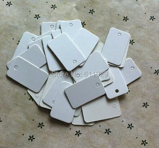 Free shipping 1000 pcs/lot cute blank white 350 gsm paper tag 2x3.3cm