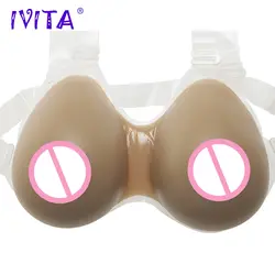 IVITA 1400 г комплект Силиконовые груди накладная грудь для трансвестита перетащите queen транссексуал мастэктомия трансгендерный бюстгальтер