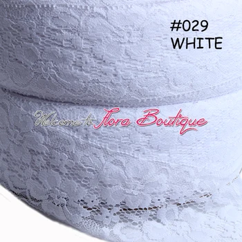 

Wholesale 2 inch high quality floral pattern ivory elastic lace 50Y