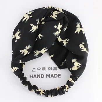 

Women Printed Headband New 2018 Girl Twisted Silk Satin fabric Hair Band Elastic Cross Turban Hair Accesorries Headbands 3pcs