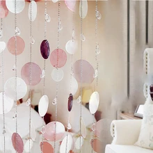 Бусинки-ракушки занавес украшенный камнями перегородка занавес готовая Хрустальная занавеска для спальни украшение гостиной