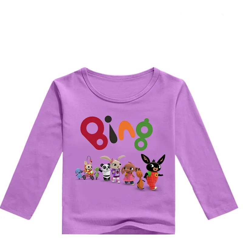 

Z&Y 2-16Y GB Bing Bung Rabbit T-Shirt Kids Long Sleeve T Shirt for Girls Tops Baby Tshirt Cartoon Tee Shirt Fille Boys Clothes