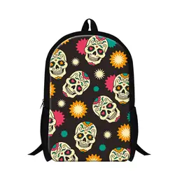 2016 персонализированные backpacker журнал для Обувь для девочек, Best мода череп печати обратно в школу рюкзаки детские цветочные Bookbags