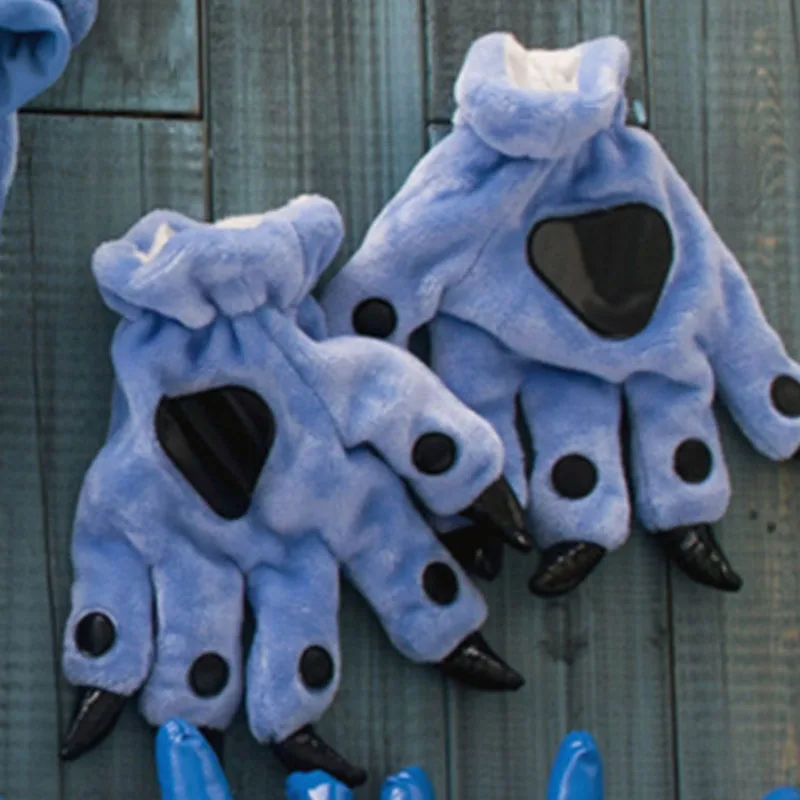 Мужские Женские теплые мужские перчатки для верховой езды излучения защиты животных Paw динозавры одежда мультфильм перчатки Panda груди