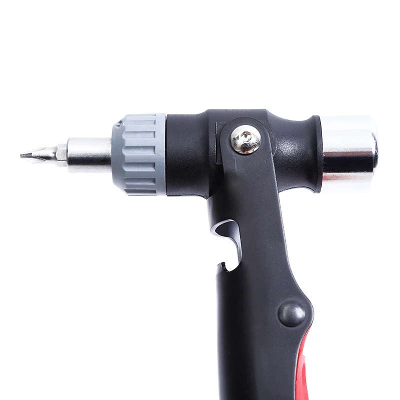 

Multifunction Hammer Ratchet Screwdriver Socket Wrench Spanner Drive Tool Safety Hand Tool LE66