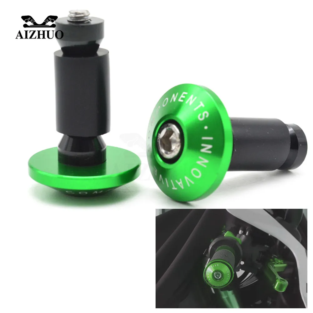 22mm Motocross Hand Bar Ends Handlebar Grips Anti Vibration Silder Plug for kawasaki KX65 KX80 KX85 KX125 KX125 KX250 KX250F