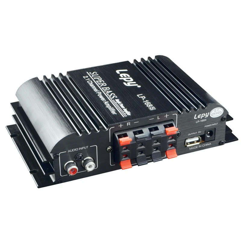 LP-168S 2,1 канальный автомобильный усилитель 3,55 мм Аудио проводной 168S мини Hi-Fi стерео Бас выходная мощность США штекер