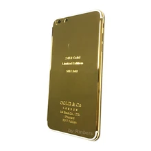 For iPhone 6 PLUS 24K 24KT 24CT GOLD imited Edition Metal Back Cover Housing Middle Frame Replacement Like for iPhone 7 Style