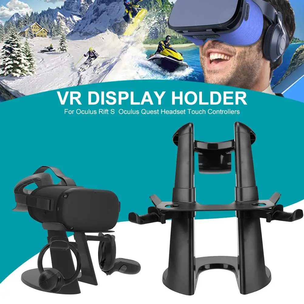 

VR Stand Headset Display Holder Controller Mount Station For Oculus Rift S Oculus Quest Headset Touch Controllers