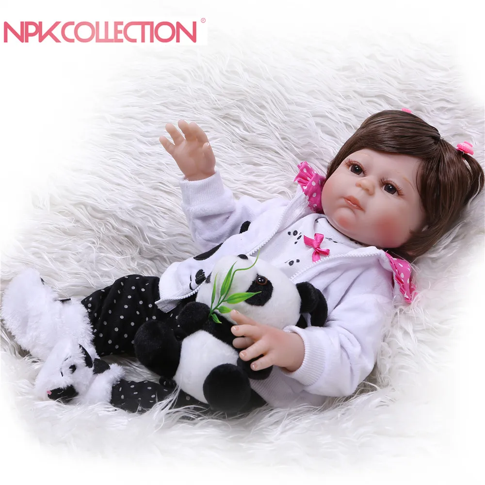 NPKCOLLECTION Boneca Reborn Soft Silicone Vinyl Dolls Soft Silicone Reborn Baby Doll Newborn Lifelike Bebe Reborn Dolls Kids Toy