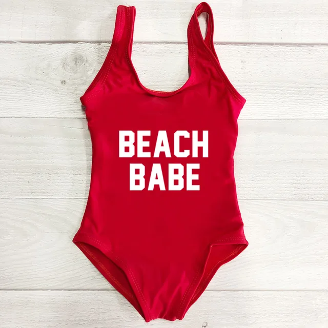 beach babe one piece swimsuit