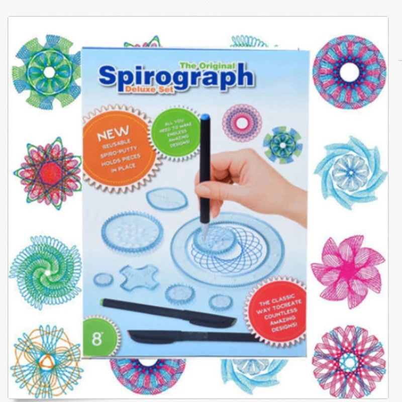 

27pcs ABS Painting Spirograph Drawing Million Flower Ruler Multifunction Puzzle Luxury Copy Geometric Gears Ruler Drafting Tools