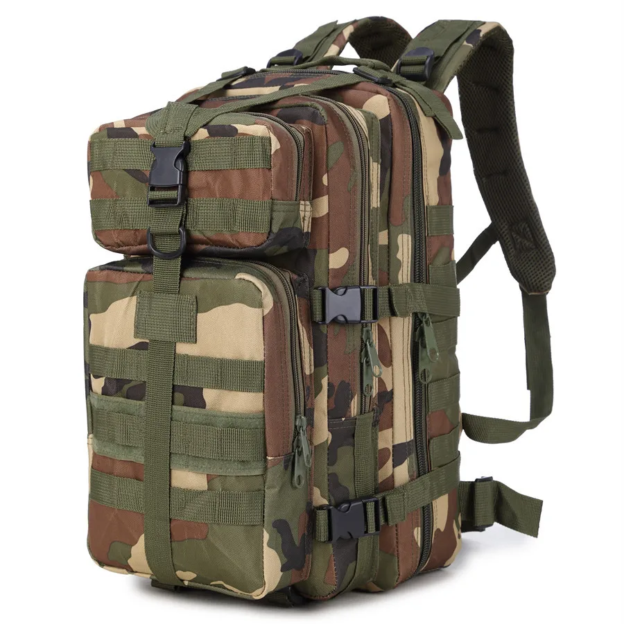 35L Hiking Camping Bag Army Military Tactical Rucksack Camo Trekking Backpack
