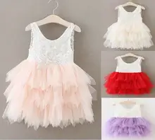 Summer New Girls Dresses Lace Gauze Princess Vest Dress Girl Party Sundress Layered Dress Children Clothing