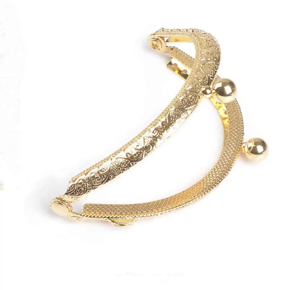gold 8,5 см металлическая монета, кошелек, рамка, застежка заклепка, клатч, сумка, ручка, аксессуары, красные бронзовые тональные сумки, фурнитура - Цвет: gold