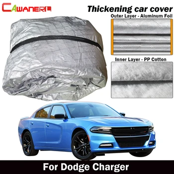 

Cawanerl For Dodge Charger Full Car Cover Waterproof Cotton Inner Sun Rain Snow Hail Protection Auto Cover Dust Proof