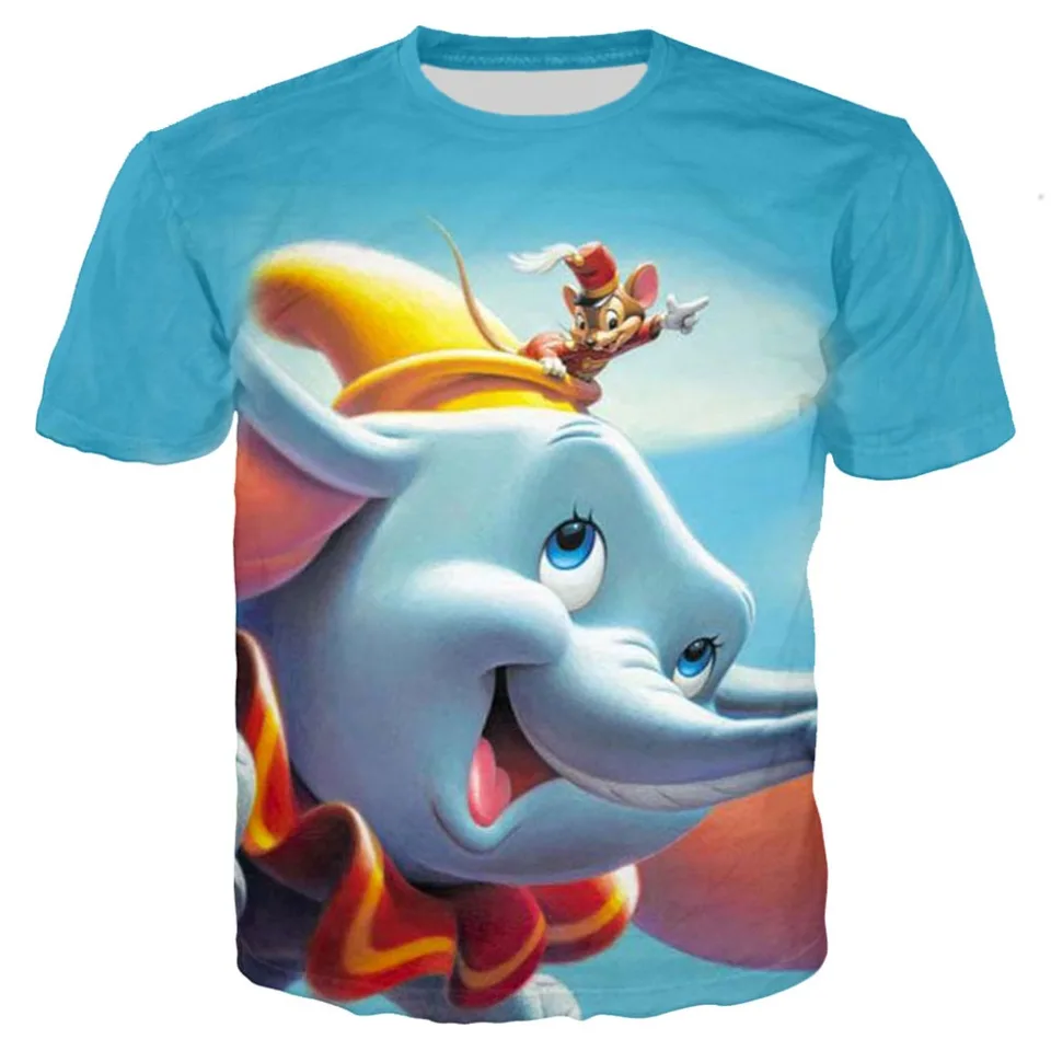 الأسرة مطابقة الزي الأطفال أطفال تي شيرت دامبو القمصان 3d قميص