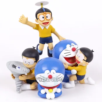 

Anime Cartoon Doraemon and Nobi Nobita PVC Figures Kids Toys Gifts for Children 5pcs/set