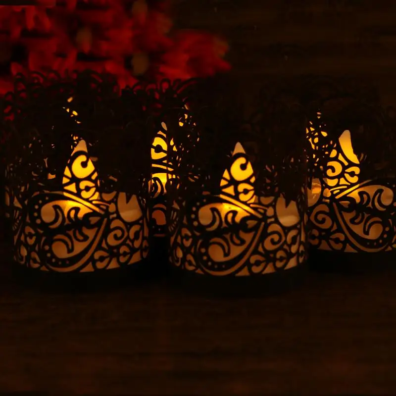 Flameless Tea Light Votive Wraps LED Candle Lights Around Decorative
