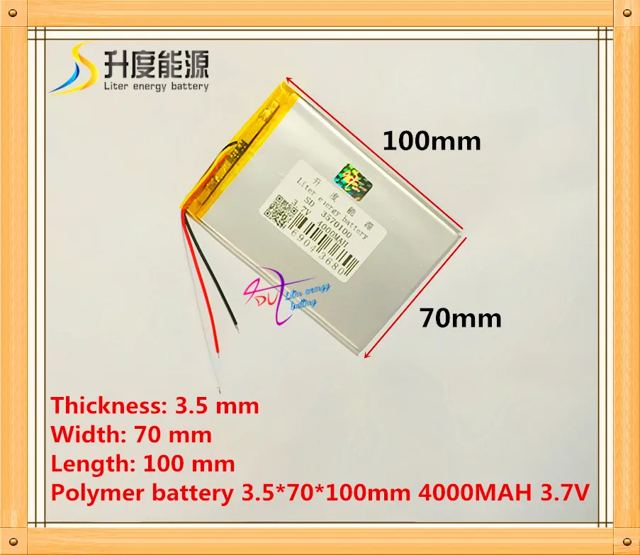 3 линии литиевая батарея планшетный ПК 3570100 3,7 в 4000 мАч (полимерный литий ионный аккумулятор) литий-ионный аккумулятор для планшетных ПК