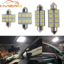 Bombilla Led blanca para techo de coche, luz de lectura para puerta festón, blanca, 5050, 8smd, 31mm, 36mm, 39mm, 41mm, C5w, C10W, 10uds