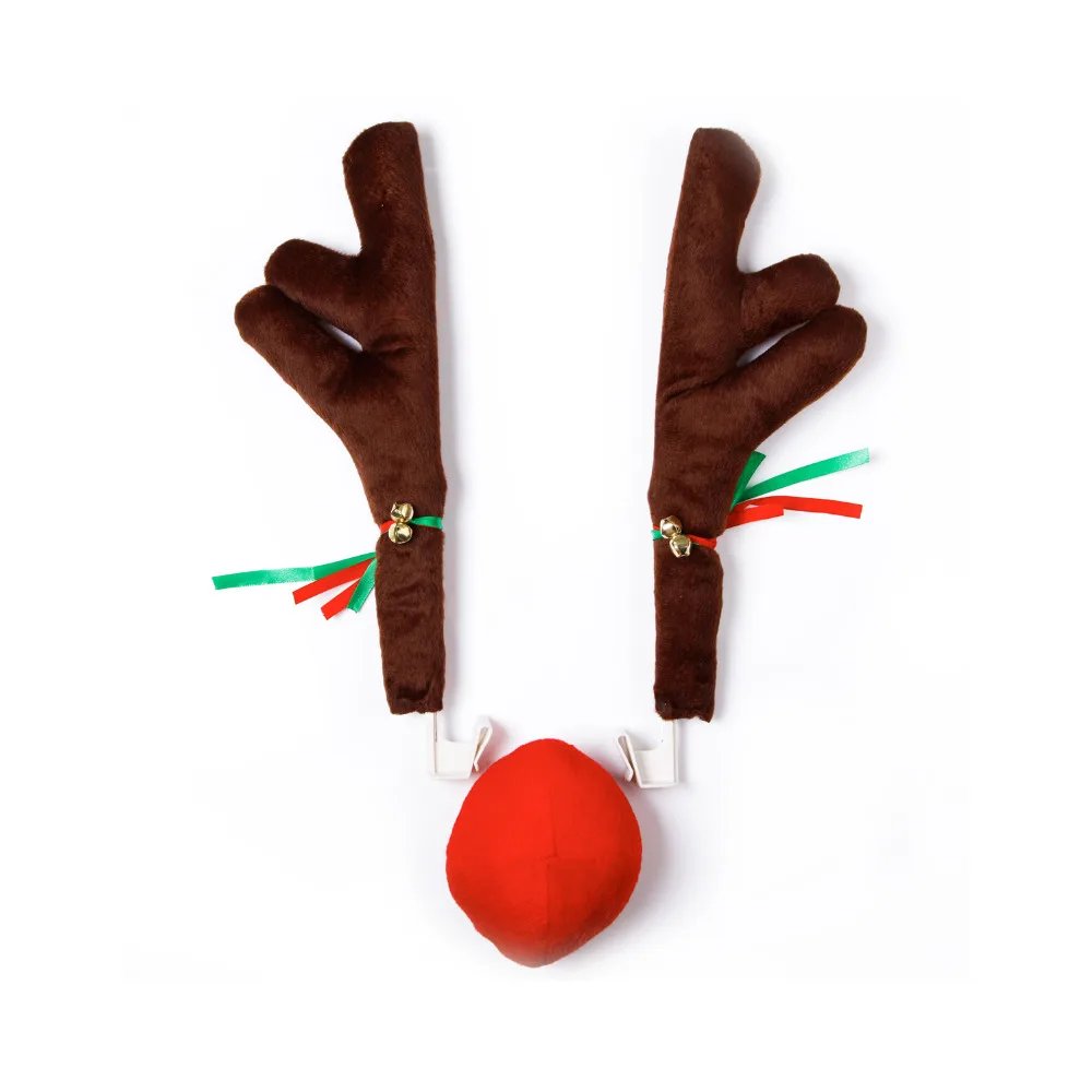 1 set Vehicle Nose Horn Costume Set Rudolf Reindeer Christmas Car