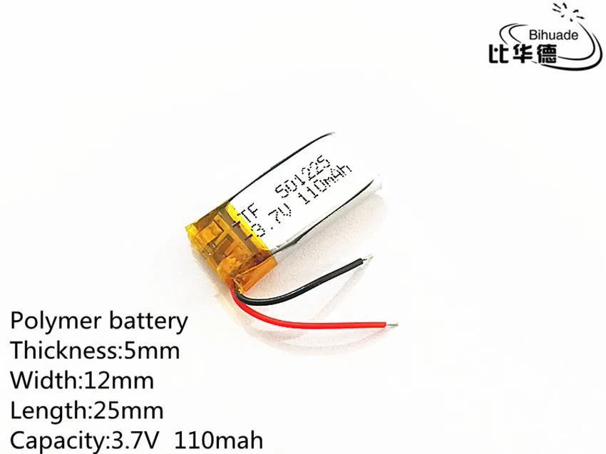 3 7 V 110 mAH 501225 PLIB полимерный литий-ионный/литий-ионный аккумулятор для GPS mp3 mp4 mp5 dvd