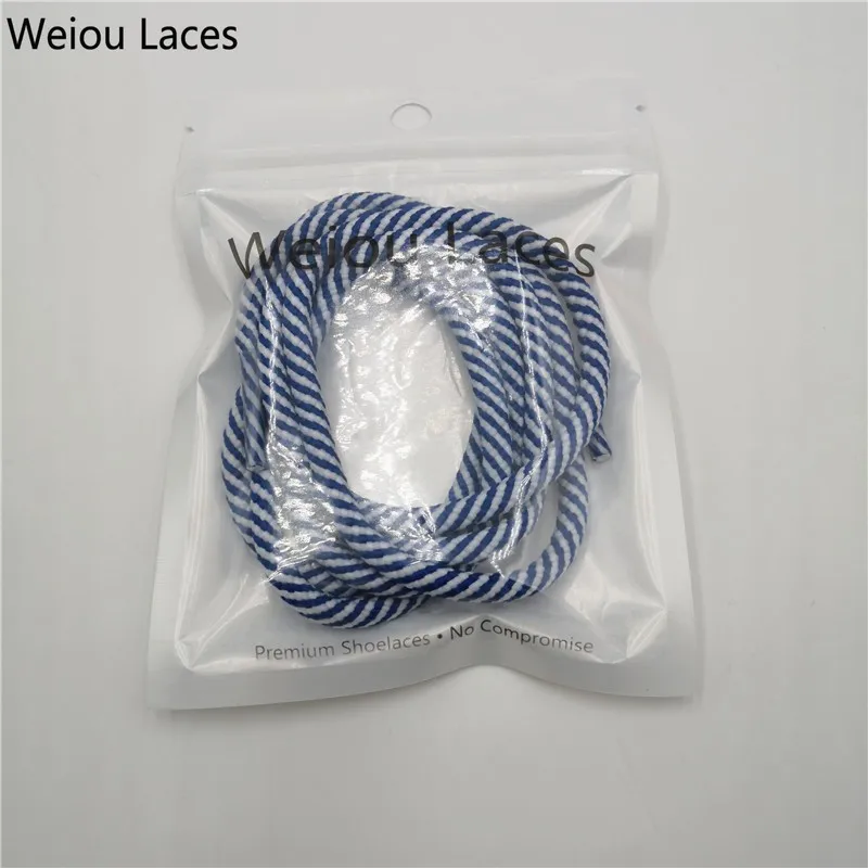 Weiou новые полиэфирные рекламные шнурки, шнурки для тренировок, полосатые клетчатые круглые уличные спортивные шнурки, шнурки для катания на коньках